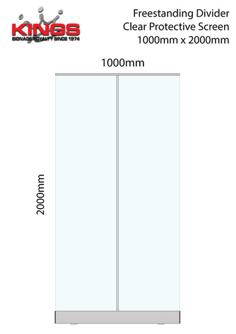 Clear Protective Pop Up Banner Screen - 1000mm
