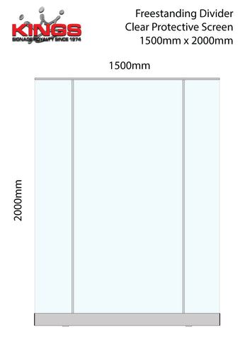 Clear Protective Pop Up Banner Screen - 1500mm