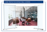 Clear Protective Pop Up Banner Screen - 1500mm