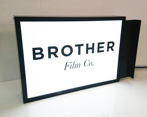 400x300mm D/Sided Lightbox with projecting bracket - Custom Text