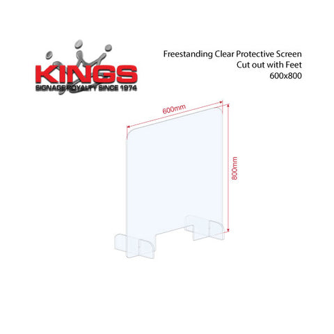 Clear Protective Screen - 600mm x 800mm