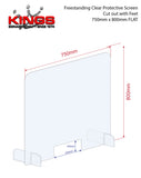 Clear Protective Screen - 750mm x 800mm